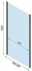 Cabina de dus patrata cu usa pivotanta Rea Rapid Swing 100x100 negru