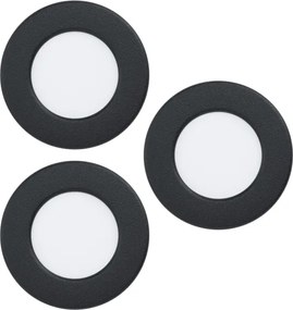 Eglo 901425 - Set 3x LED RGBW plafonieră încastrată FUEVA-Z LED/2,8W/230V 8,8cm IP44 neagră