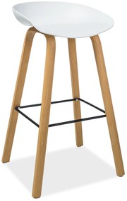 Scaun tip bar Simister (alb). 805334