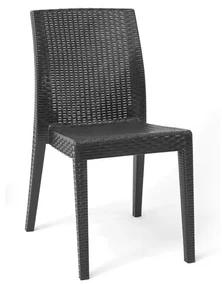 Scaun terasa Siena, 41x53x85 cm, antracit, aspect ratan