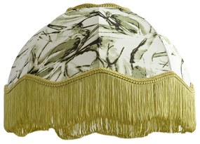 Abajur din material textil cu design cu frunze și interior alb 45/15/21,5 - Heritage