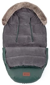 PETITE&MARS - Set sac 4 în 1 COMFY pentru copii + mănuși tip mufă pentru cărucior FURRY Khaki