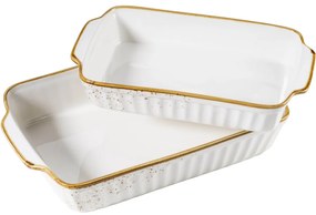 Mäser Set 2-piese de boluri de copt Pintar Punctemaro alb