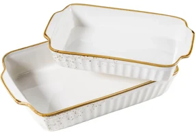 Mäser Set 2-piese de boluri de copt Pintar Punctemaro alb