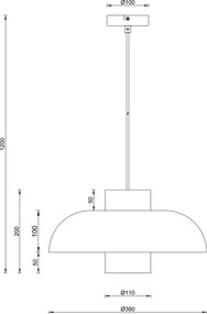 Globo 15755S - Lustră suspendată pe cablu LOWE 1xE27/60W/230V negru