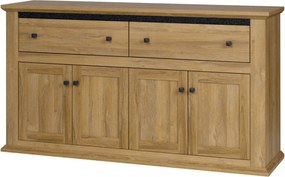 Comoda LEON MZ10, stejar grand, DTD laminat, 160x45x87 cm