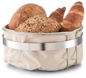 Cos pentru paine, Metal Beige, Ø 22xH10,8 cm