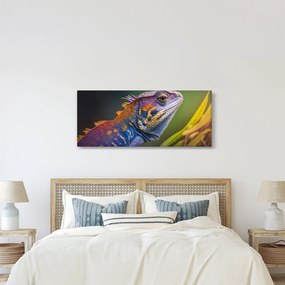 Tablou - Iguana colorată (120x50 cm)