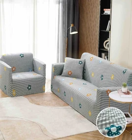 Husa Elastica Pentru Fotoliu  Canapea  Coltar - Floricele