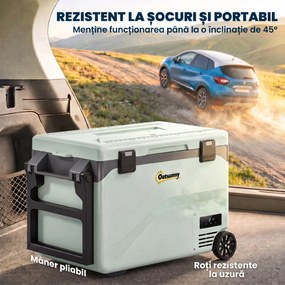 Outsunny Frigider Portabil 42,5L cu Compresor și Control prin Aplicație, -20℃ la 20℃ | Aosom Romania