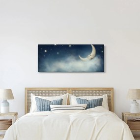 Tablou - Luna cu stele (120x50 cm)