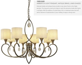 Candelabru elegant design clasic Alberto 8L 1608-8AB SRT