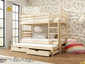 Zondo Pat pentru copii 90 x 200 cm TORI (cu somieră și sp. depozitare) (Pin). 1013328