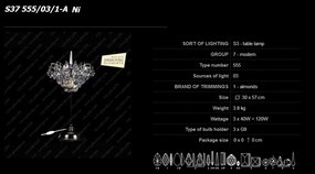 Veioza, Lampa de masa Cristal Bohemia