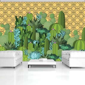 Fototapet - Insula cactușilor (254x184 cm)