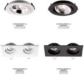 Spot incastrabil modern Chuck DL 2 alb