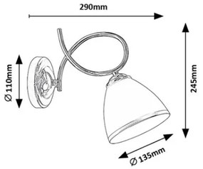Brilagi - Aplică de perete FRED 1xE27/60W/230V crom lucios