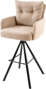 Scaun de bar pivotant BIG GEORGE sampanie bej