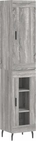 vidaXL Dulap înalt, gri sonoma, 34,5x34x180 cm, lemn prelucrat
