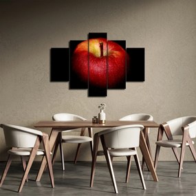 Tablou cu măr pe fundal negru (150x105 cm)