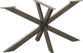 vidaXL Picior masă de sufragerie în formă de păianjen, negru, 150x78x(72-73) cm, oțel