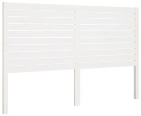 819026 vidaXL Tăblie de pat, alb, 156x4x100 cm, lemn masiv de pin
