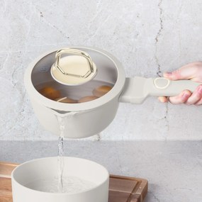 Oală pentru sos cu capac 16 cm, 1.2L – Berlinger Haus Sahara Collection BH 8058, crem, antiaderentă, pentru rețete rapide și încălzire