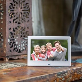 Ramă foto digitală cu difuzor 230V albă Sencor + telecomandă