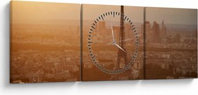 Tablou - Turnul Eiffel (cu ceas) (90x30 cm)