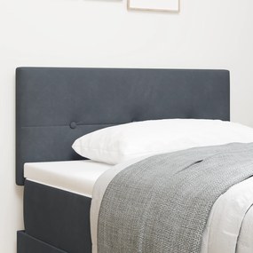 vidaXL Tăblie cap cu lumini cu bandă LED Ajustabil Gri 90 cm Catifea
