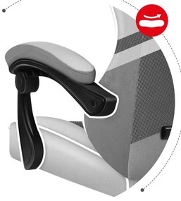 Fotoliu gaming Fusion 4.4 (alb + gri). 1087474