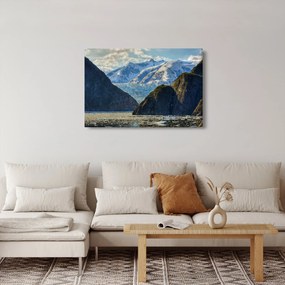 Tablou cu peisaj cu munții (90x60 cm)