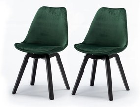 Set 2 scaune tapitate Calypso Green Retro
