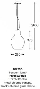 Lustra, Pendul ultra modern, diametru 28cm BRESSO