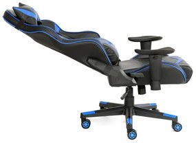 Scaun pentru jocuri video VARR Nascar negru/albastru