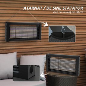 HOMCOM Lampă Anti-Țânțari UV 8W | Aosom Romania