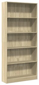 857855 vidaXL Bibliotecă, stejar sonoma, 80x24x176 cm, lemn prelucrat