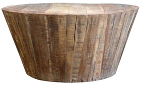 Masuta de cafea din lemn reciclat, aspect rustic, Grimaud