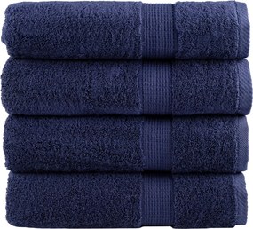 vidaXL Prosoape de mâini premium, SOLUND 4buc bleumarin 50x100cm 600gsm