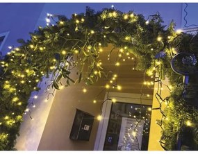 Instalație LED de Crăciun de exterior 200xLED/8 moduri 8,6m IP44 alb cald