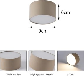 BRILAGI - LED plafonieră de exterior FORIS LED/9W/230V Ø 9 cm bej IP44