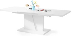 Măsuță de cafea pliabilă cu blat rabatabil NINO alb