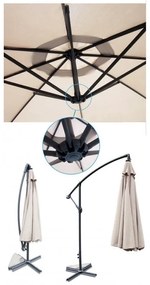 ShopJK UMBRELĂ DE SOARE PENTRU GRĂDINĂ 350 CM CAPPUCINO