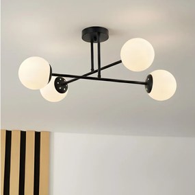 Brilagi - Lustră aplicată MALIVA 4xE14/15W/230V negru/alb