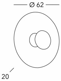 Aplică Kolarz 0365.61XL.V1.3 LUNA 1xE27/100W/230V 24K auriu