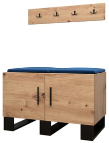 Set mobilier pentru hol Amanda 21 (Stejar artisan + Albastru). 1086042