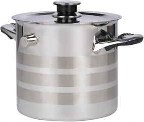 Oala pentru fiert lapte Rosberg R51425B8, 8 litri, Pereti dubli, Inductie, Semnal sonor, Otel inoxidabil
