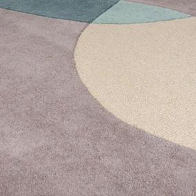 Covor albastru/bej din lână 170x120 cm Glow - Flair Rugs