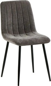 Scaun JET, gri inchis/negru, stofa clasica/metal, 44x54x88 cm