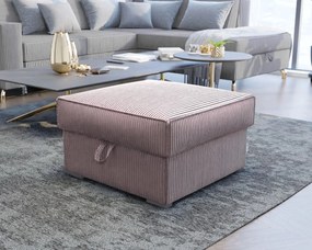 Taburet lila SMART COSARO cu spatiu de depozitare 65x65 cm